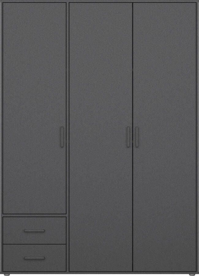 Rauch Draaideurkast Voyager met moderne grepen in grijs-metallic inclusief externe lades - Foto 14