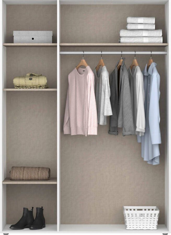Rauch Draaideurkast Voyager Schrank Wäscheschrank Kleiderschrank Garderobe met moderne grepen in grijs-metallic - Foto 13