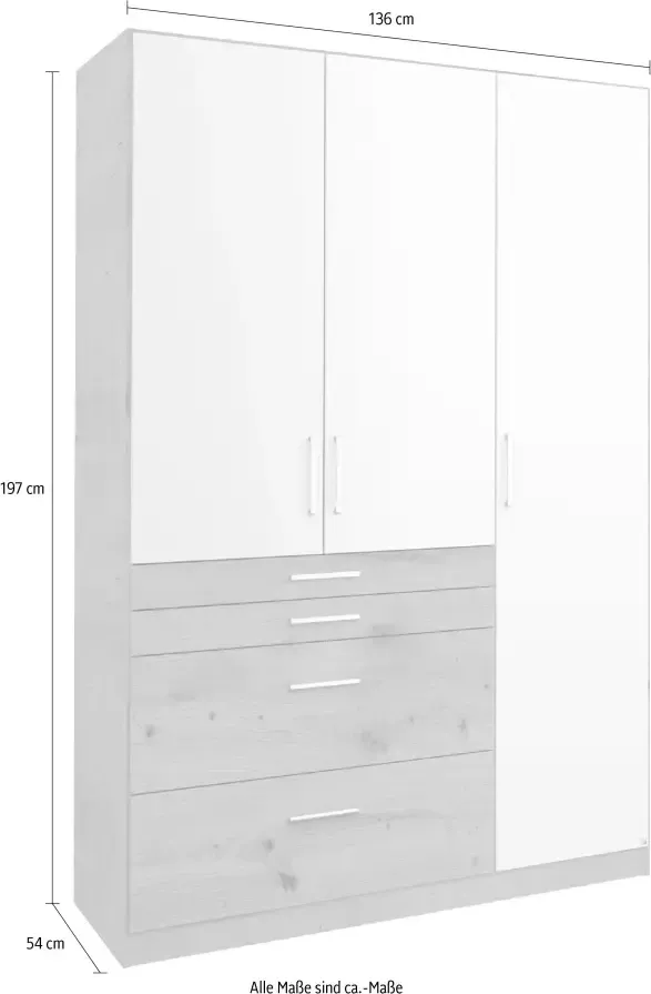 Rauch Kledingkast Harburg bestseller in de slaapkamer Slaapkamerkast garderobe met spiegel - Foto 5