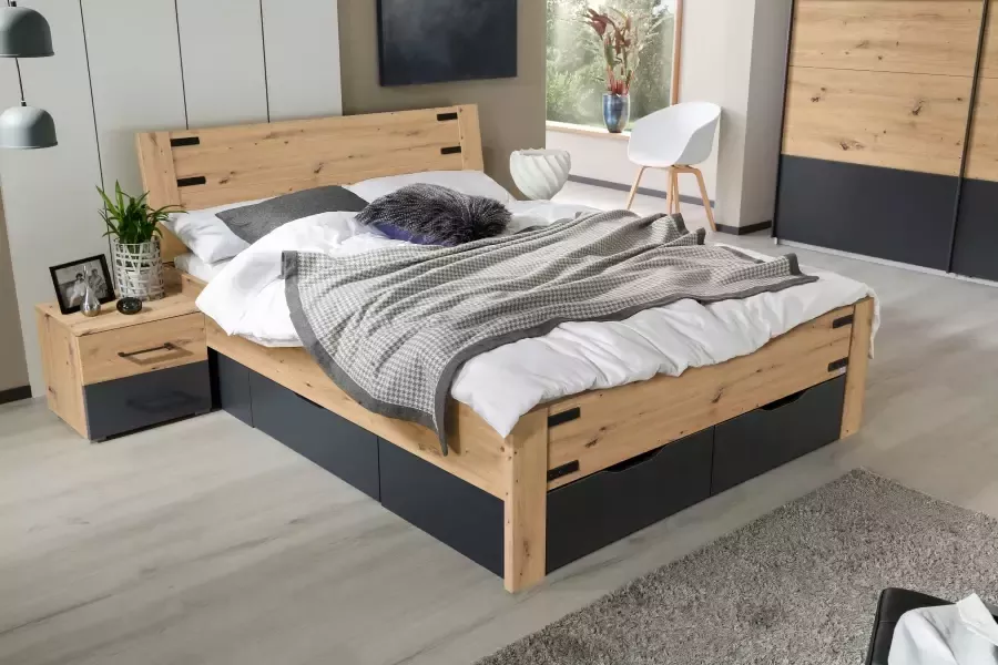 Beter Bed Select bed Birmingham met 4 laden 140 x 200 cm bruin - Foto 2