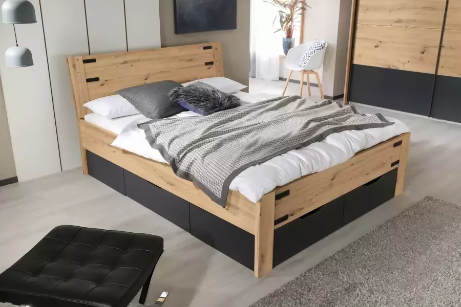 Beter Bed Select bed Birmingham met 4 laden 140 x 200 cm bruin - Foto 5