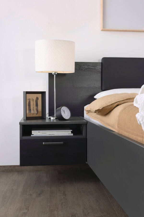 Rauch Ledikant Miro met bekleed hoofdbord en hangende nachtkastjes - Foto 5