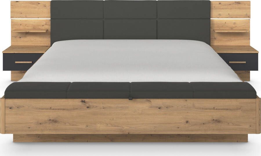 Rauch Ledikant Mosbach Bekleed hoofdbord optioneel met verlichting met geïntegreerde bedbank - Foto 5