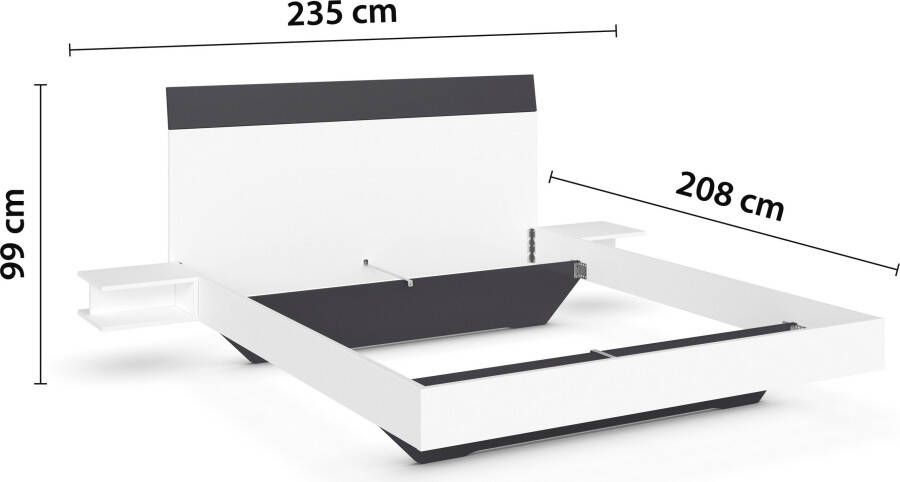 Rauch Slaapkamerserie Monza met draaideurkast breedte 226 cm bedcombinatie in 2 breedtematen - Foto 10