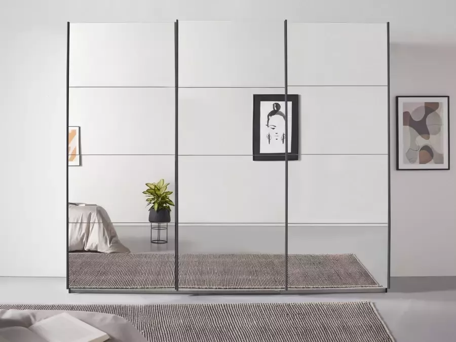 Rauch Zweefdeurkast Kledingkast kast garderobe ORACLE met spiegelfront inclusief lade-inzet en extra legplanken made in germany - Foto 11