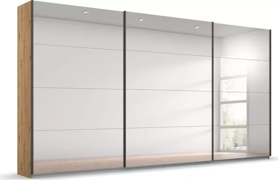 Rauch Zweefdeurkast Kledingkast kast garderobe ORACLE met spiegelfront inclusief lade-inzet en extra legplanken made in germany - Foto 10