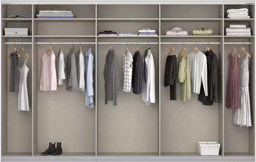 Rauch Zweefdeurkast Kledingkast kast garderobe ORACLE met spiegelfront inclusief lade-inzet en extra legplanken made in germany - Foto 13