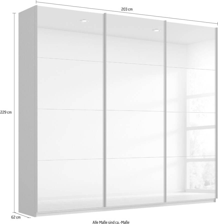 Rauch Zweefdeurkast Kledingkast kast garderobe ORACLE met spiegelfront inclusief lade-inzet en extra legplanken made in germany - Foto 15