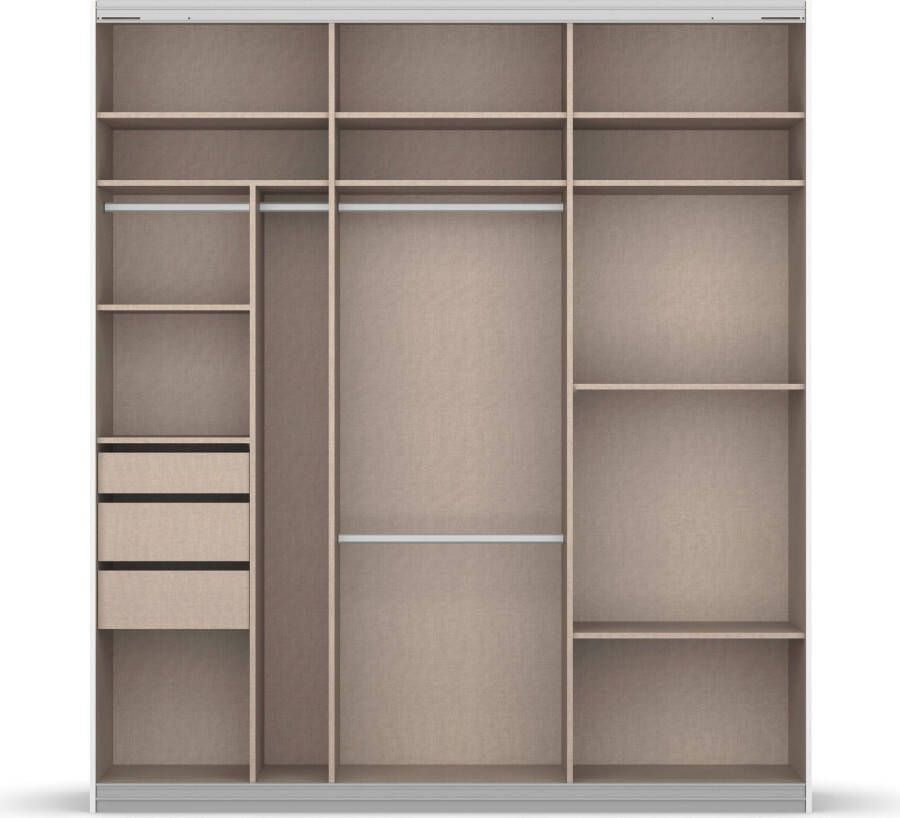 Rauch Zweefdeurkast Kledingkast kast garderobe ORACLE met spiegelfront inclusief lade-inzet en extra legplanken made in germany - Foto 16