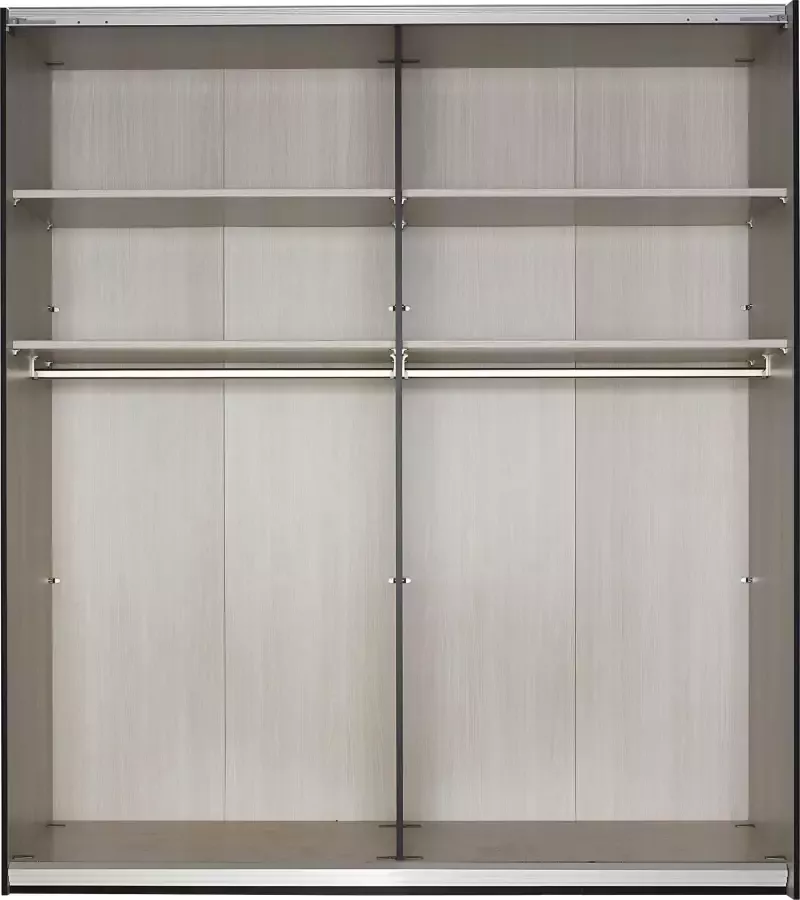 Rauch Zweefdeurkast Tegio met houtdecorafwerking