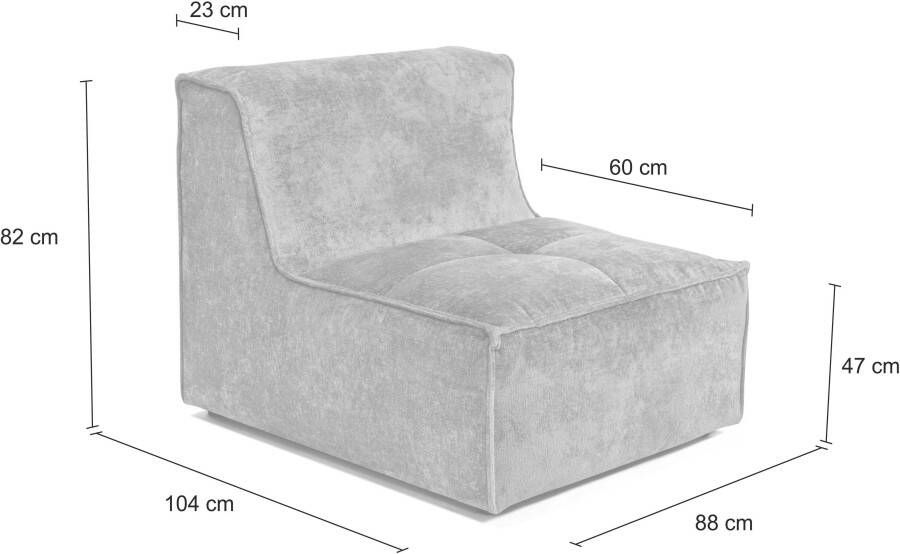 RAUM.ID Bank-middenelement Monolid als module of apart te gebruiken voor individuele samenstelling (1 stuk) - Foto 5