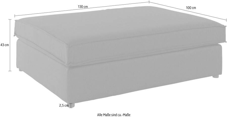 OTTO Hocker Enid afzonderlijk plaatsbaar of als deel van een modulaire bank stevig zitcomfort - Foto 2
