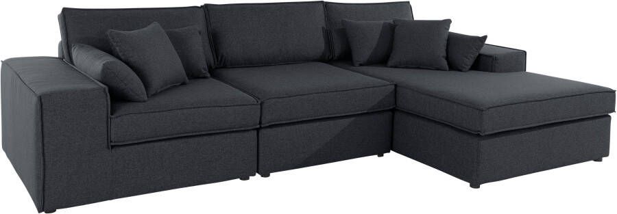 RAUM.ID Hoekbank Florid L-vorm 3 delen bestaand uit modules vele stofkwaliteiten ook in cord - Foto 5