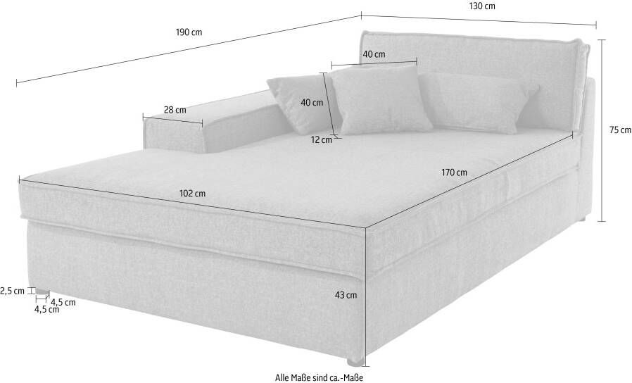 RAUM.ID Ottomane Enid afzonderlijk plaatsbaar of als deel van een modulaire bank stevig zitcomfort - Foto 5