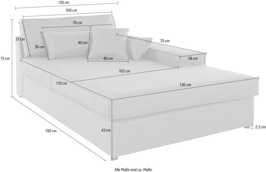 RAUM.ID Ottomane Enid afzonderlijk plaatsbaar of als deel van een modulaire bank stevig zitcomfort - Foto 2