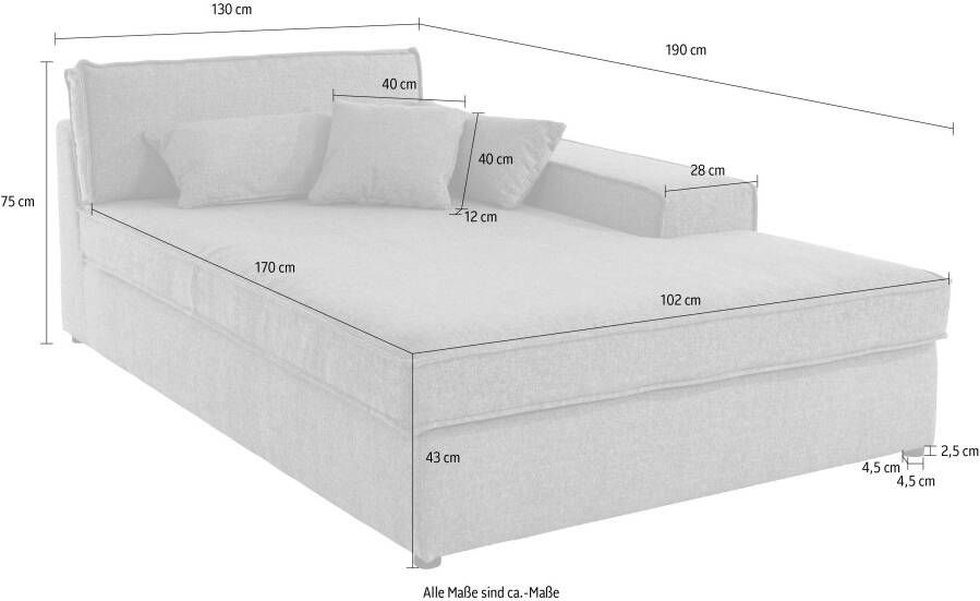 RAUM.ID Ottomane Enid afzonderlijk plaatsbaar of als deel van een modulaire bank stevig zitcomfort - Foto 4