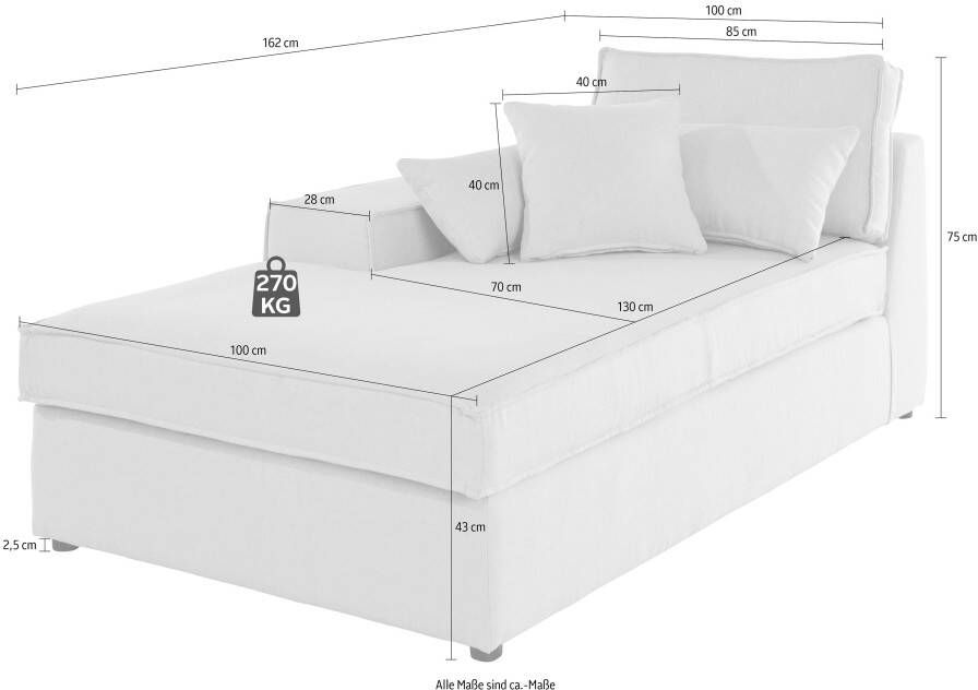 RAUM.ID Ottomane Florid afzonderlijk plaatsbaar of als deel van een modulaire bank ook in cord - Foto 4