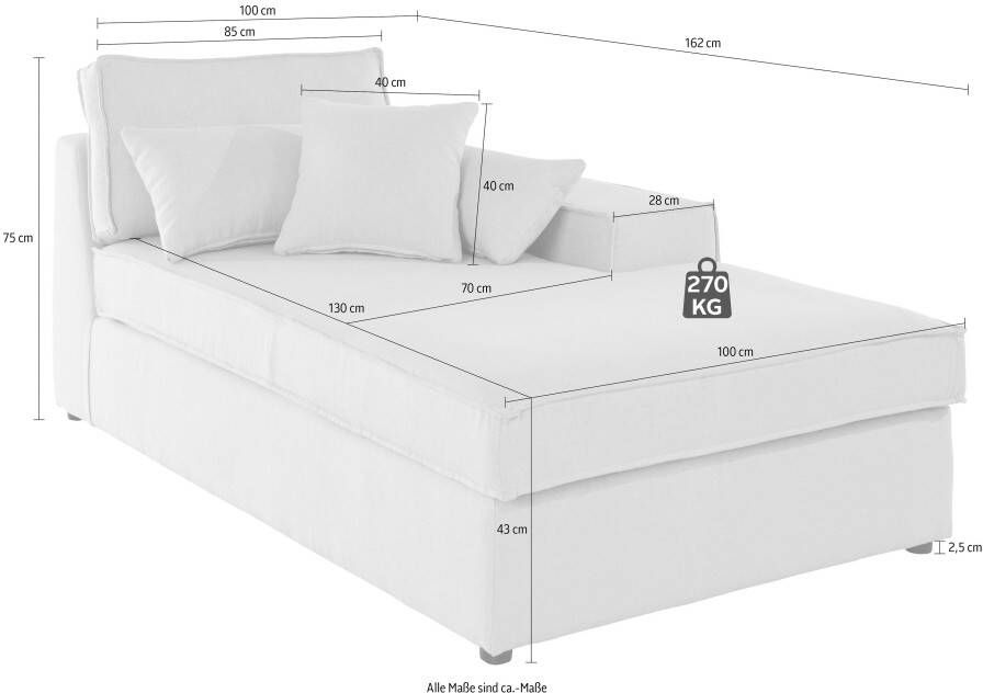 RAUM.ID Ottomane Florid afzonderlijk plaatsbaar of als deel van een modulaire bank ook in cord - Foto 4