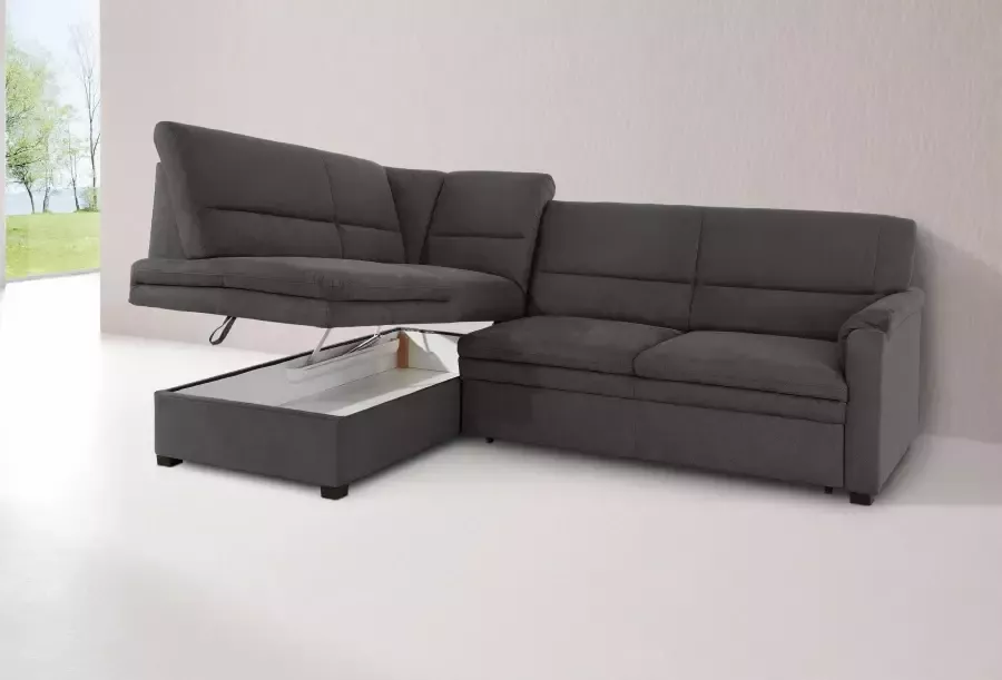 Sit&more Hoekbank Pisa L-vorm met binnenvering naar keuze met slaapfunctie - Foto 3