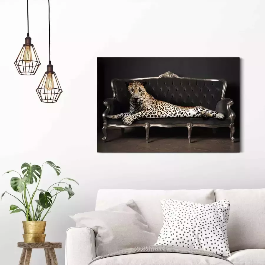 Reinders! Artprint luipaard chic panter liggend luxe relax