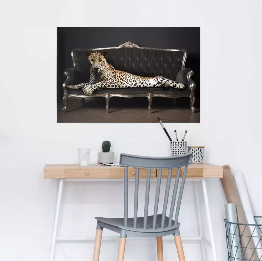 Reinders! Poster Luipaard chic panter liggend luxe relax