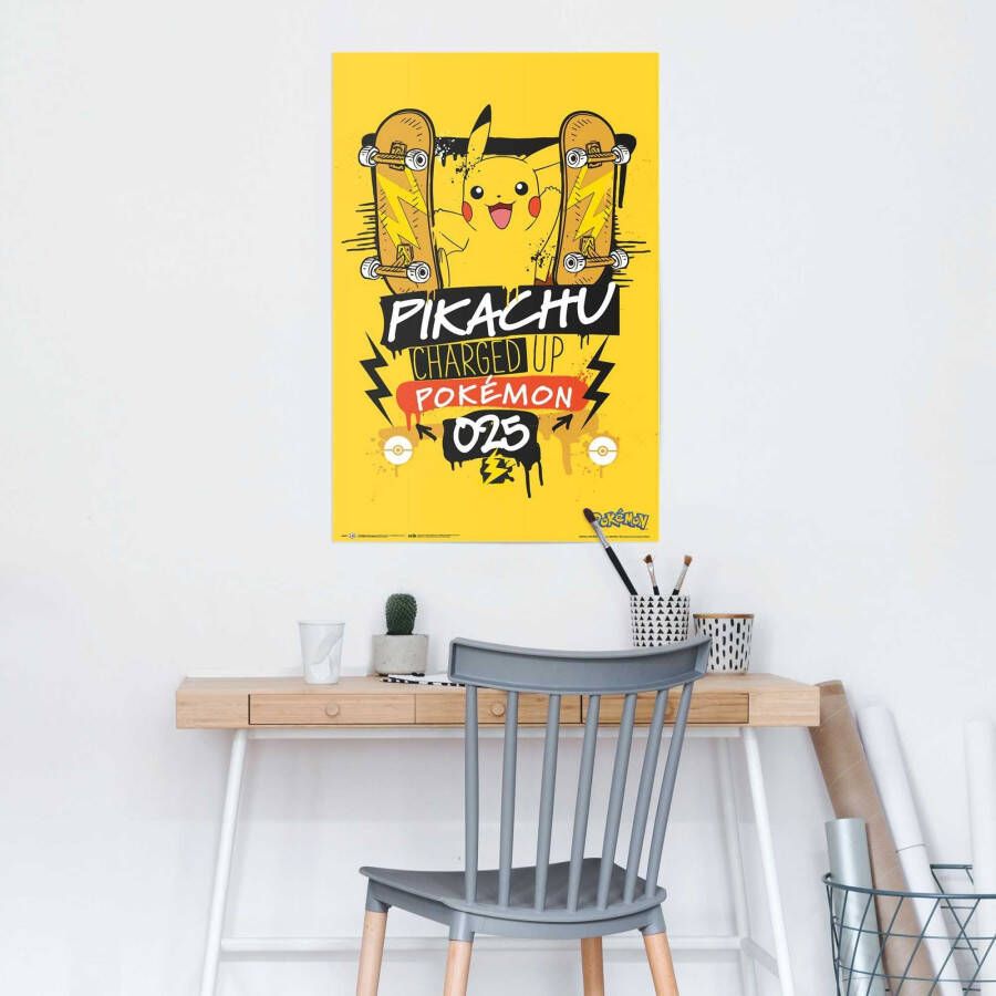 Reinders! Poster Pokemon pikachu charged up 025 - Foto 1