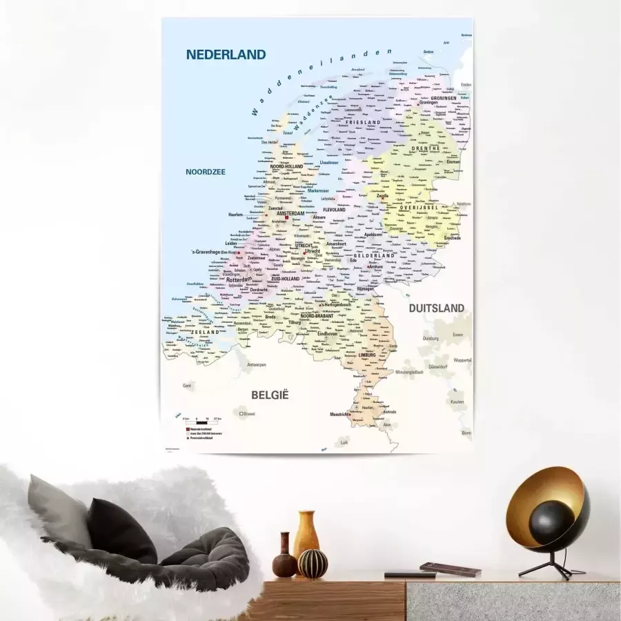 Reinders! Poster Schoolkaart Nederland - Foto 1