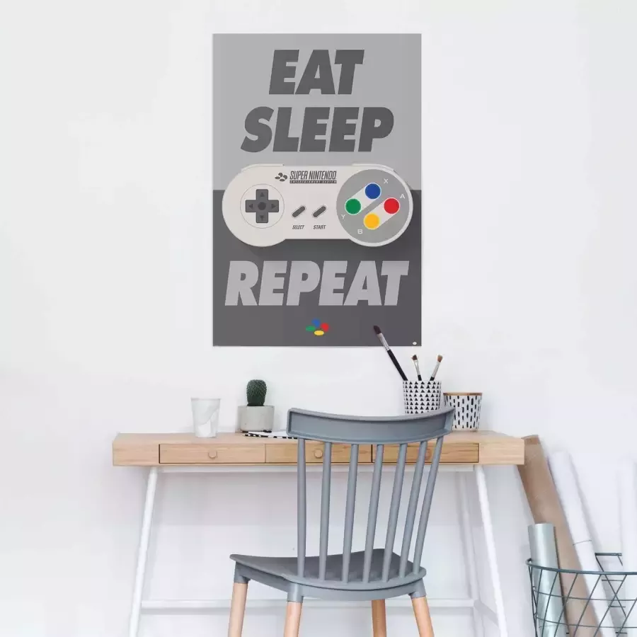 Reinders! Poster Super Nintendo Eat sleep repeat - Foto 1