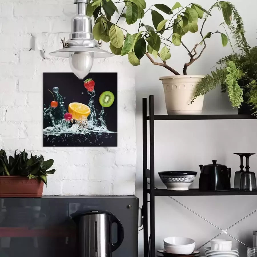 Reinders! Print op glas Vrucht Splash sinaasappel