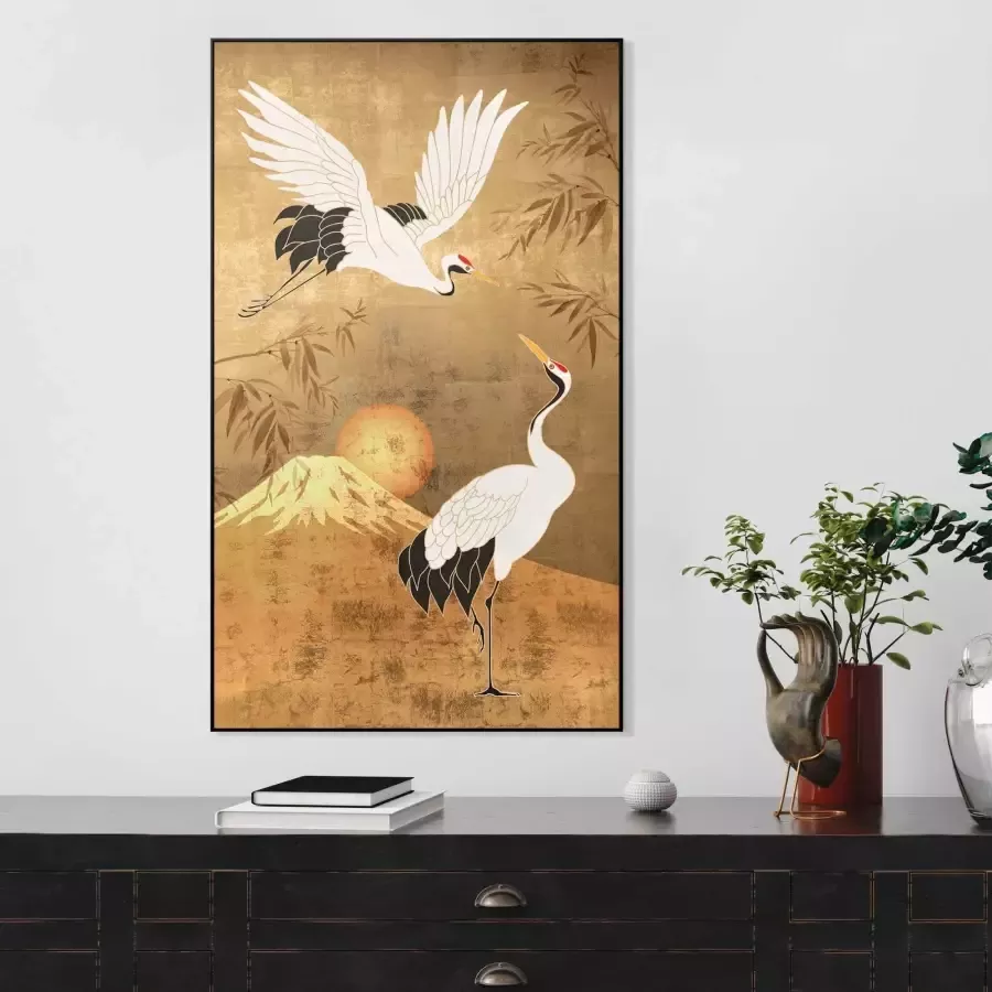 Leen Bakker Schilderije Kraanvogel multikleur 118x70 cm - Foto 1