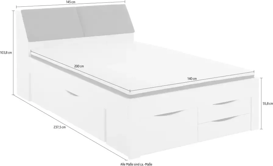 Relita Ledikant met bergruimte Maxi met laden en bergruimte in het hoofdbord - Foto 3