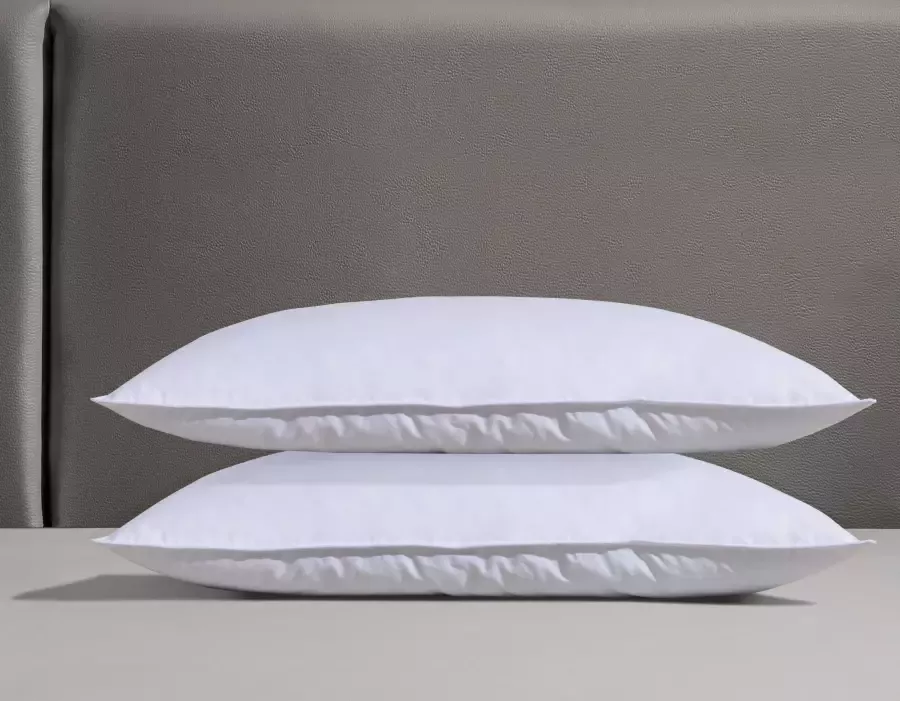 RIBECO Veren kussen Hoofdkussen-set Laram kussens met donspercentage in 40x80 of 80x80 cm