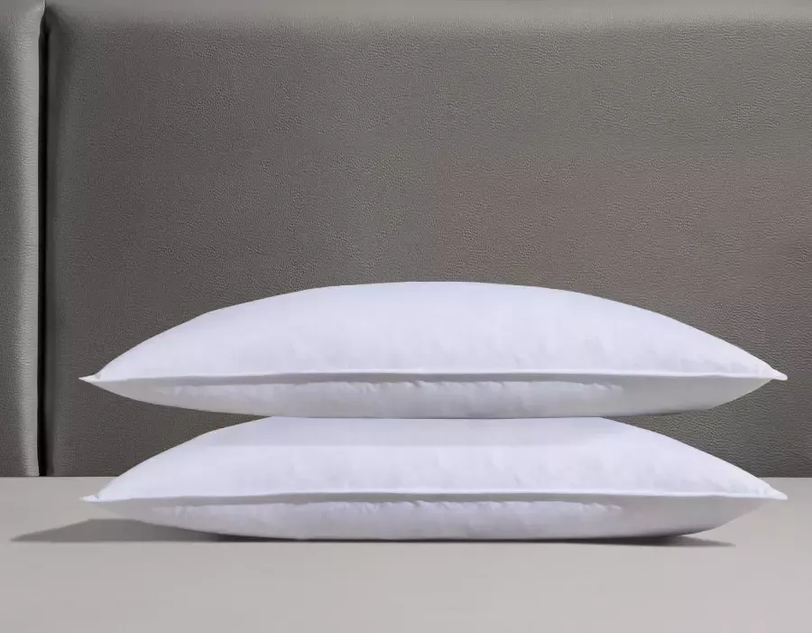 RIBECO Veren kussen Hoofdkussen-set Laram kussens met donspercentage in 40x80 of 80x80 cm