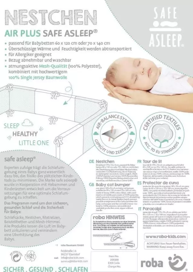 Roba Babynestje Air PLUS safe asleep miffy - Foto 4