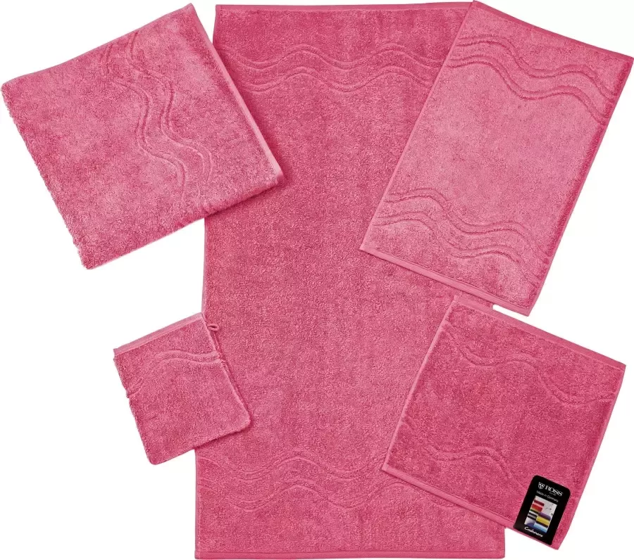 ROSS Handdoek Cashmere feeling 100% katoen met golf-rand grote kleurkeuze (set 2 stuks)