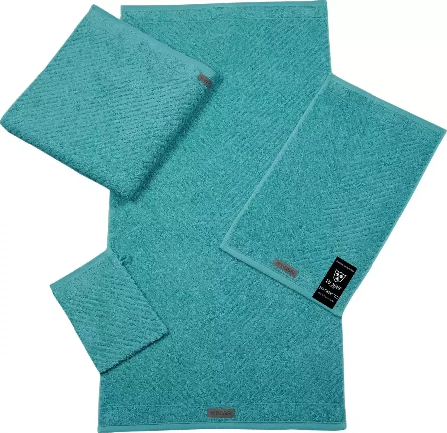 ROSS Handdoek Smart Uni-rib met velourslabel (2 stuks)