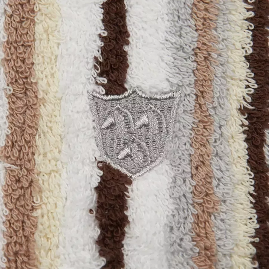 ROSS Handdoek VITA met strepen en geborduurd -embleem (2 stuks) - Foto 1