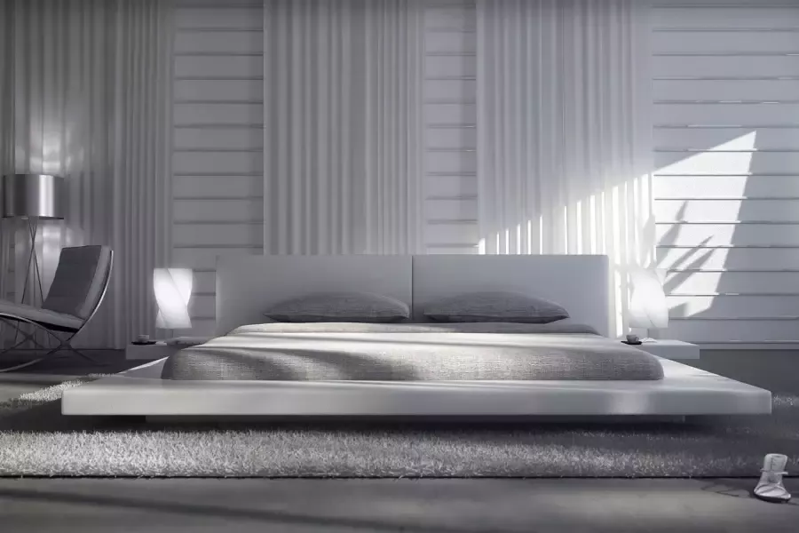 SalesFever Gestoffeerd bed Design bed in een moderne look lounge bed inclusief nachtkastje