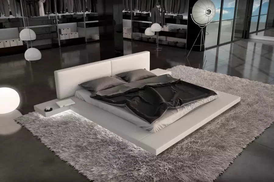 SalesFever Gestoffeerd bed Design bed in een moderne look lounge bed inclusief nachtkastje - Foto 2