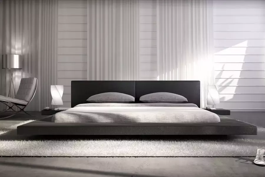 SalesFever Gestoffeerd bed Design bed in een moderne look lounge bed inclusief nachtkastje - Foto 1