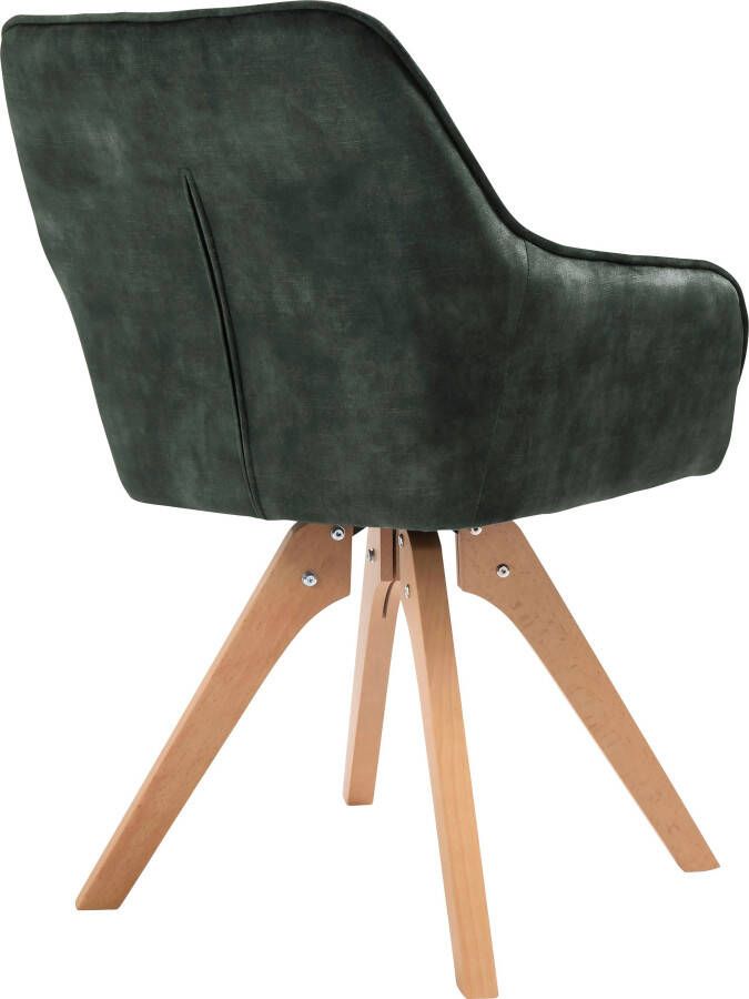 SalesFever Eethoek (5-delig) tafelbreedte 180 cm stoelen 180° draaibaar met fluweel