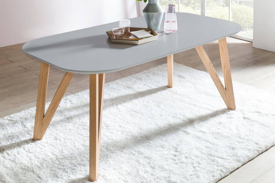 SalesFever Eethoek (5-delig) tafelbreedte 160 cm stoelen 180° draaibaar met fluweel - Foto 7