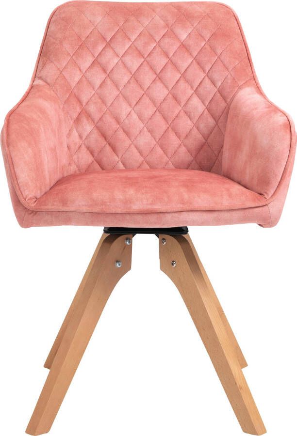 SalesFever Eethoek (5-delig) tafelbreedte 160 cm stoelen 180° draaibaar met fluweel - Foto 4