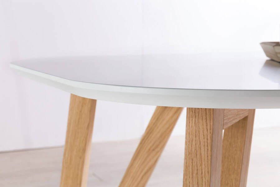 SalesFever Eethoek (5-delig) tafelbreedte 160 cm stoelen 180° draaibaar met fluweel - Foto 6
