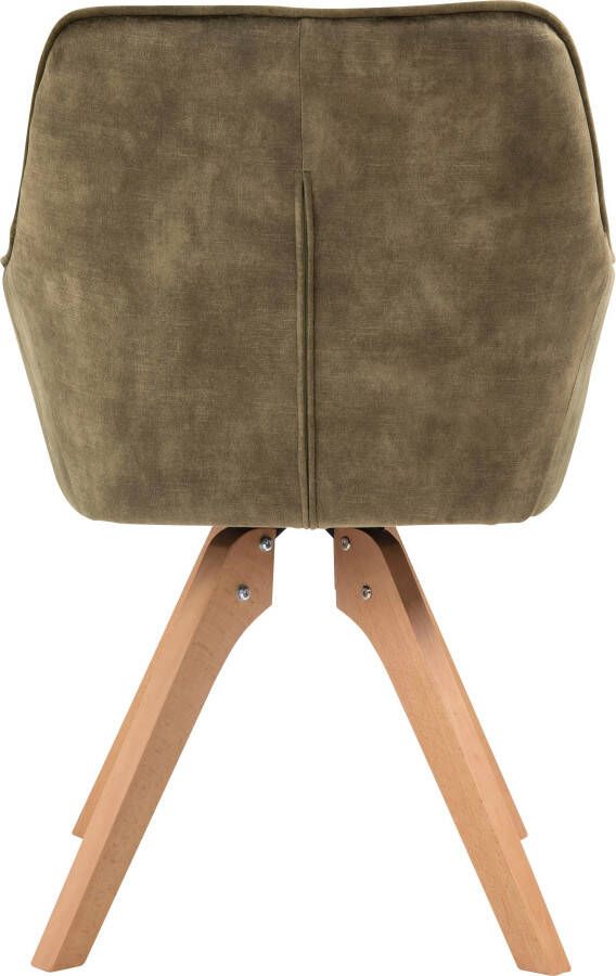 SalesFever Eethoek (5-delig) tafelbreedte 180 cm stoelen 180° draaibaar met fluweel - Foto 9