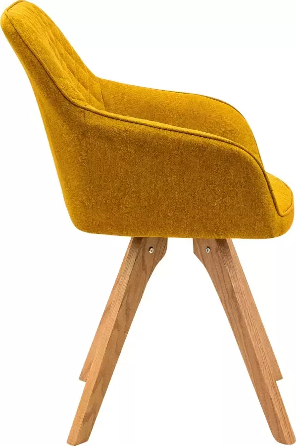 SalesFever Eethoek bestaand uit 4 moderne beklede stoelen en een 160 cm brede tafel (set 5-delig) - Foto 5