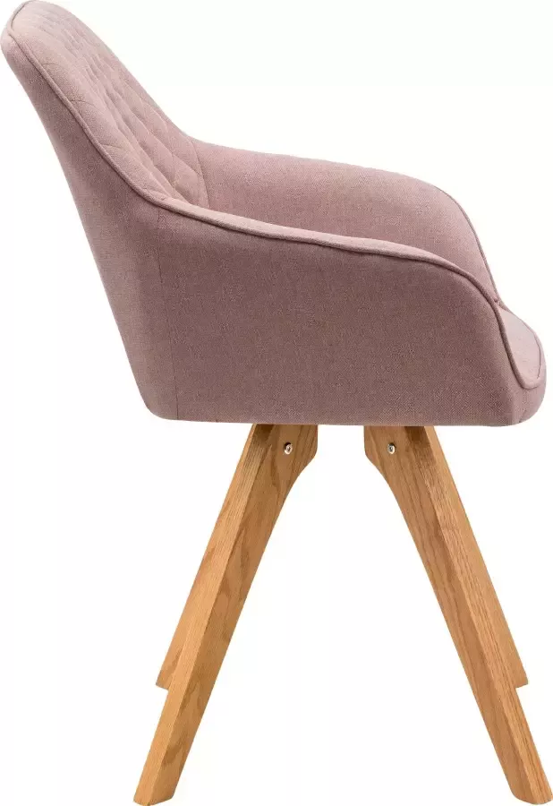 SalesFever Eethoek bestaand uit 4 moderne beklede stoelen en een 180 cm brede tafel (set 5-delig)