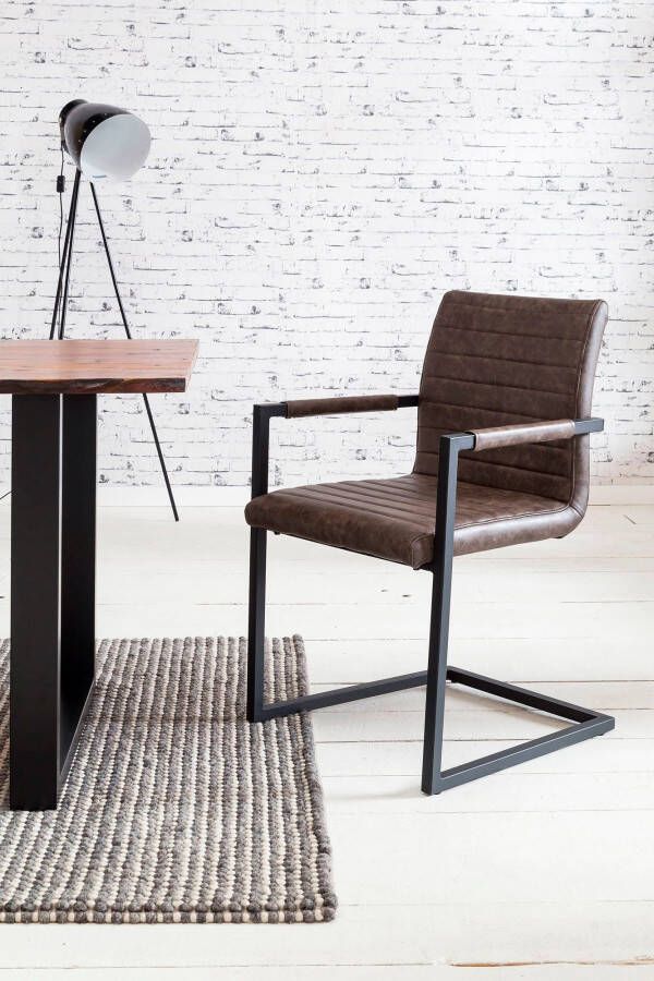 SalesFever Eethoek bestaand uit 4 stoelen met armleuning en een 180 cm brede tafel (set 5-delig) - Foto 3