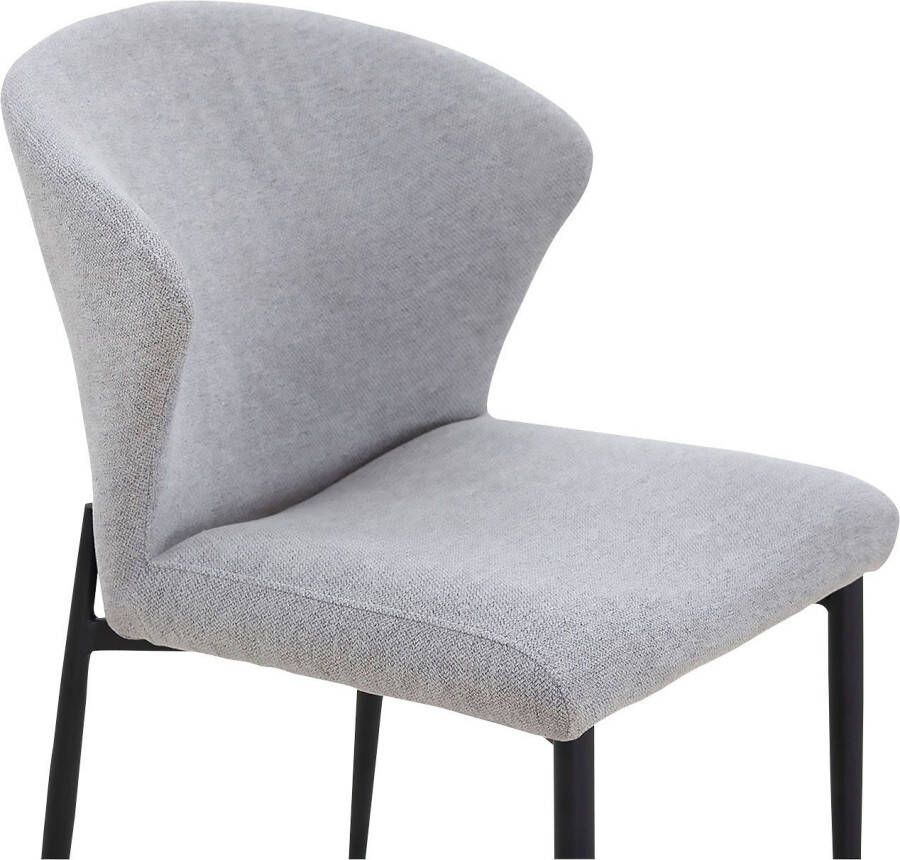 SalesFever Eetkamerstoel Dallas set van 2 met metalen frame b 63 h 87 d 56 cm (set 2 stuks) - Foto 7