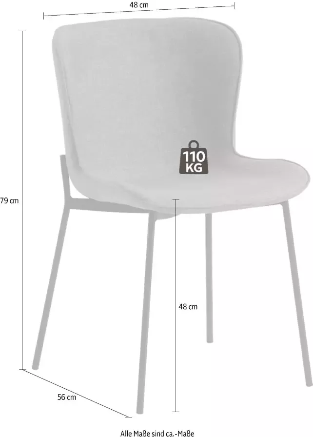 Home24 Gestoffeerde stoel Jembrana(set van 2 ) loftscape